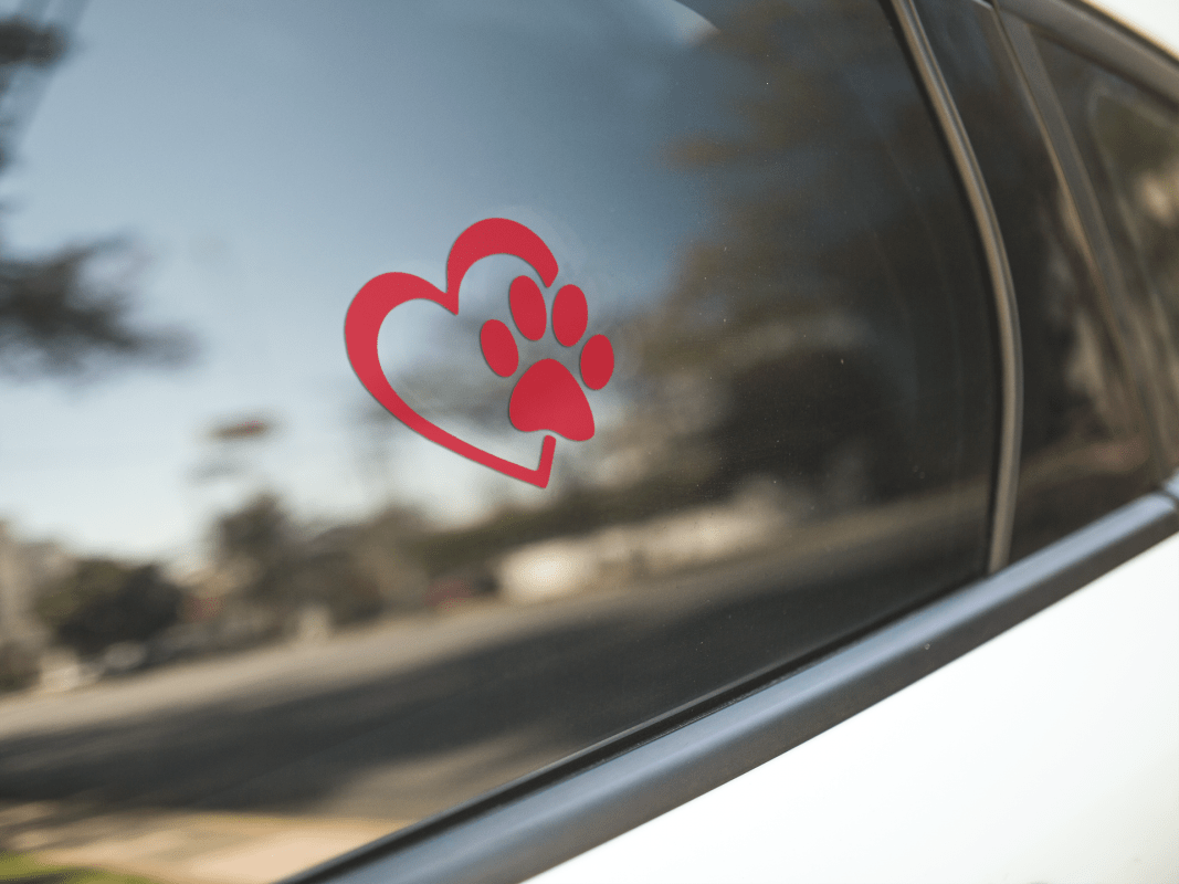 Heart Paw Vinyl Cut Out Sticker Peace Resource Project