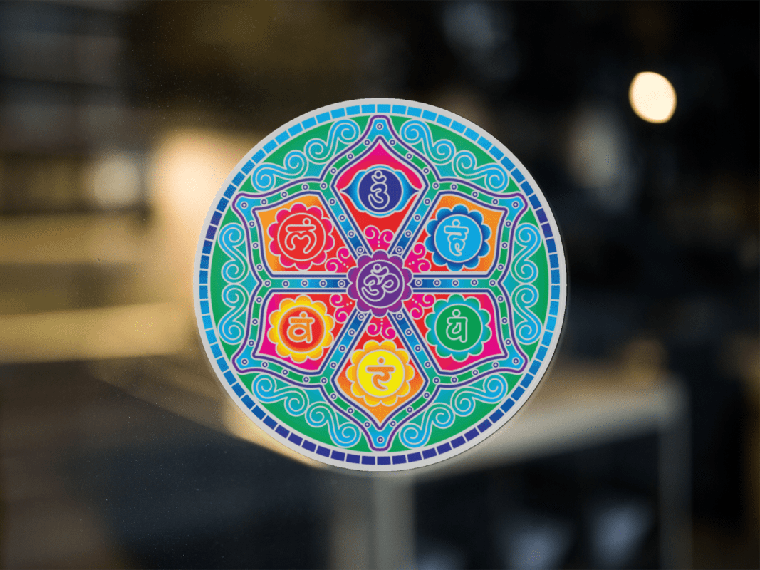 Chakra Awakening Mandala Window Sticker Decal Peace Resource Project