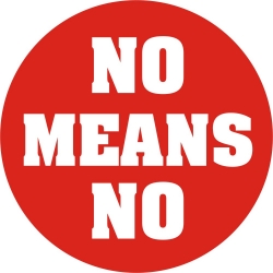 No Means No - Button / Pinback (1.5