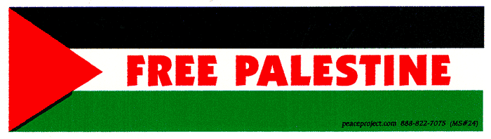 Download Free Palestine - Small Bumper Sticker / Decal (5.75" X 1.75") | Peace Resource Project