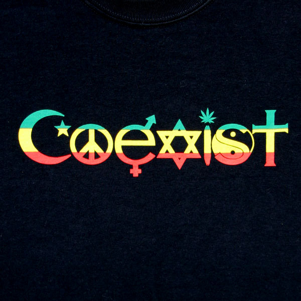 Rasta Coexist T Shirt Peace Resource Project