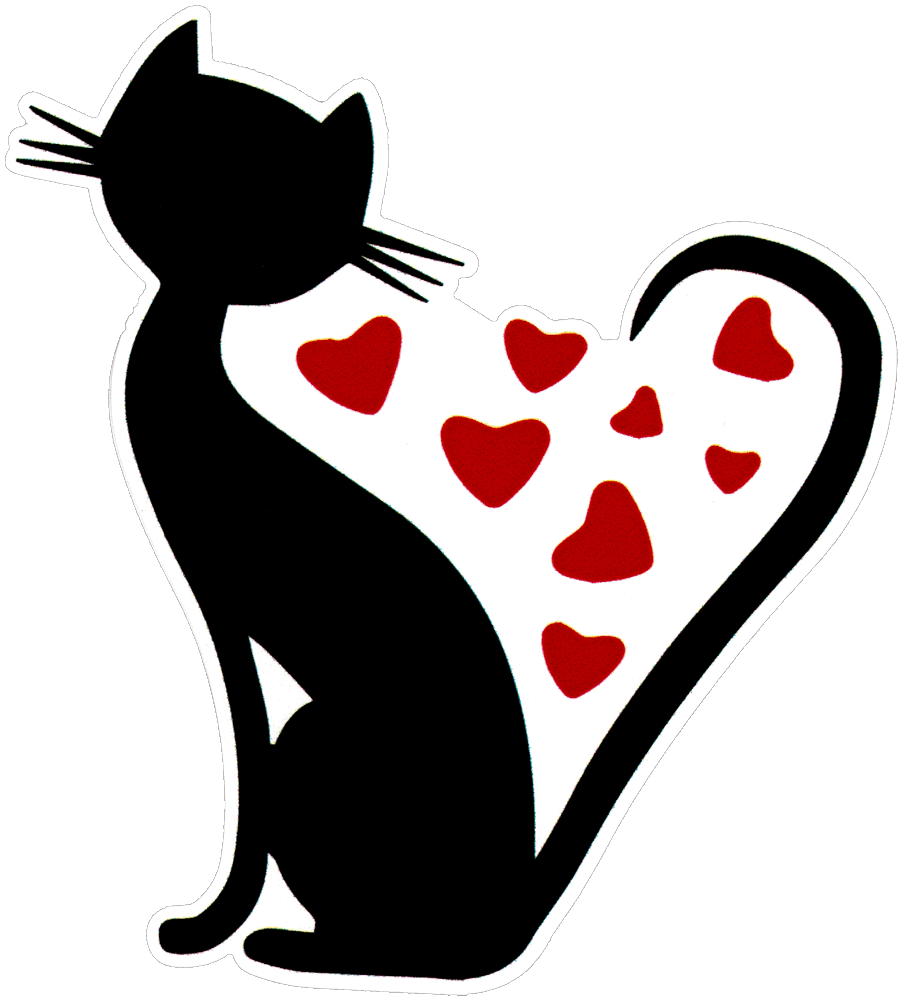 Наклейки кошечки. Кошка с сердечком. Кошечка с сердечком. Котик с сердцем. Влюбленные коты.