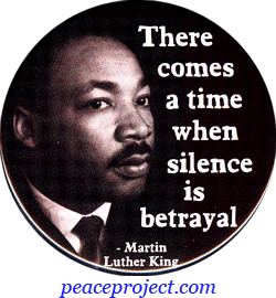 Decal or Magnet There Comes a Time When Silence is Betrayal MLK Sticker 