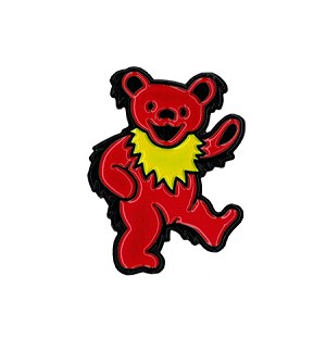 Grateful Dead Red Dancing Bear - Enamel Pin - Peace Resource Project