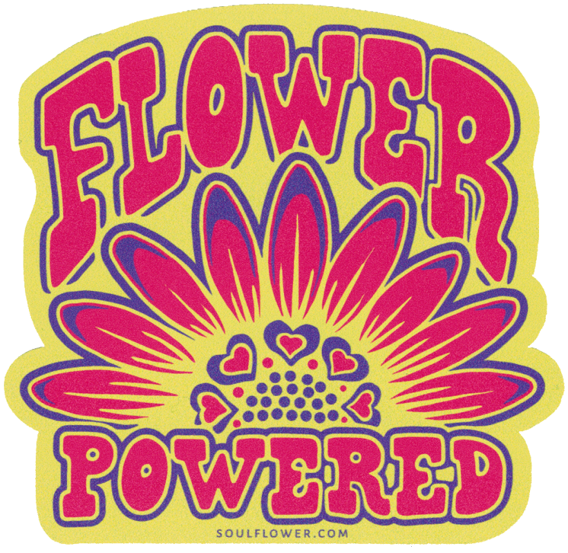 Flower Powered - Bumper Sticker / Decal - Peace Resource Project