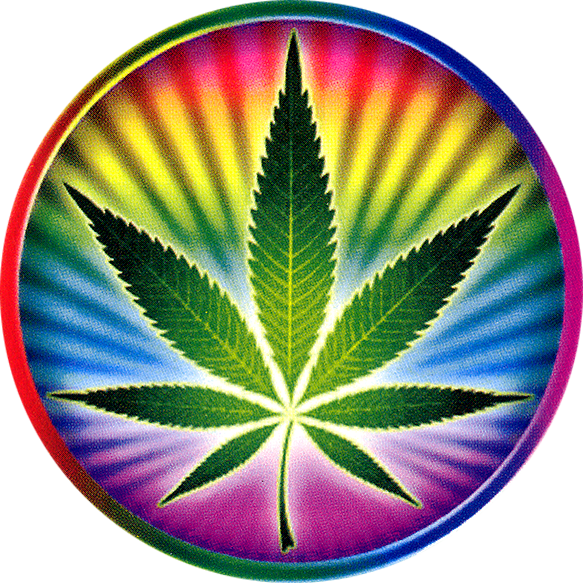Psychedelic Weed Leaf Sticker Hippie Hemp 420 Cannabis Laptop Decal Skateboard 