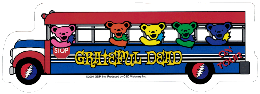 6441-153-Grateful Dead - Dancing Bears and Flowers Bumper St