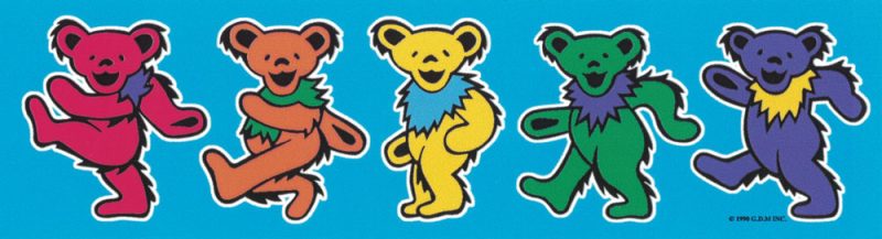 grateful dead dancing bear sticker