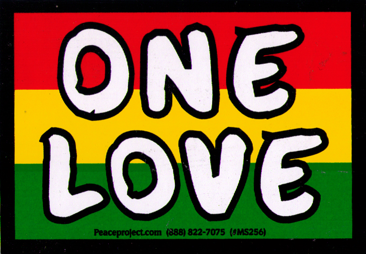 Стикер оне. Наклейка one Love. One Love rasta. One Love Reggae. One Love Rastafari.