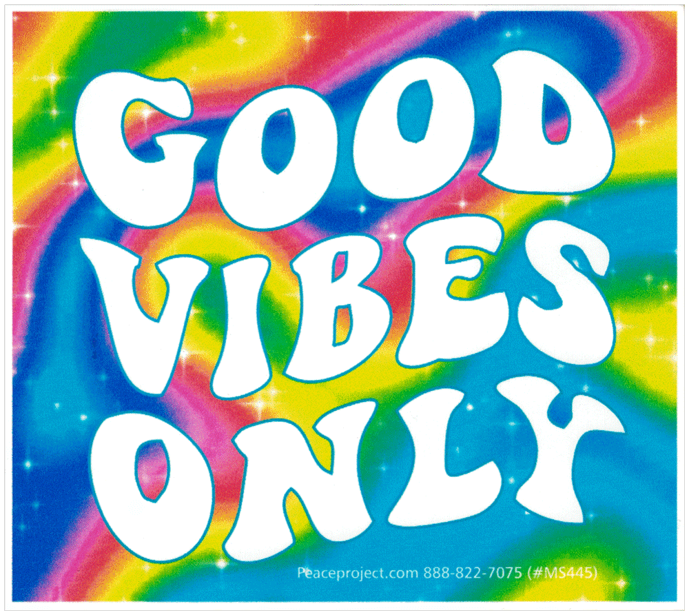 Small Bumper Sticker Good Vibes Only Decal 