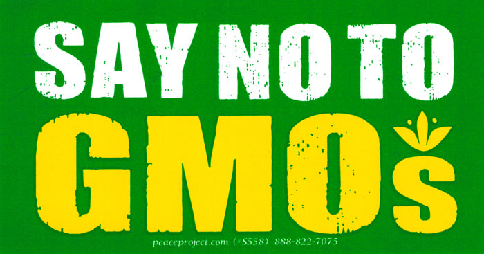 Say No To GMOs Choose Organic Bumper Sticker  Decal or Magnet