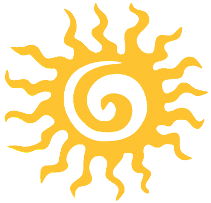 Spiral Sun - Vinyl Cut-out Sticker - Peace Resource Project