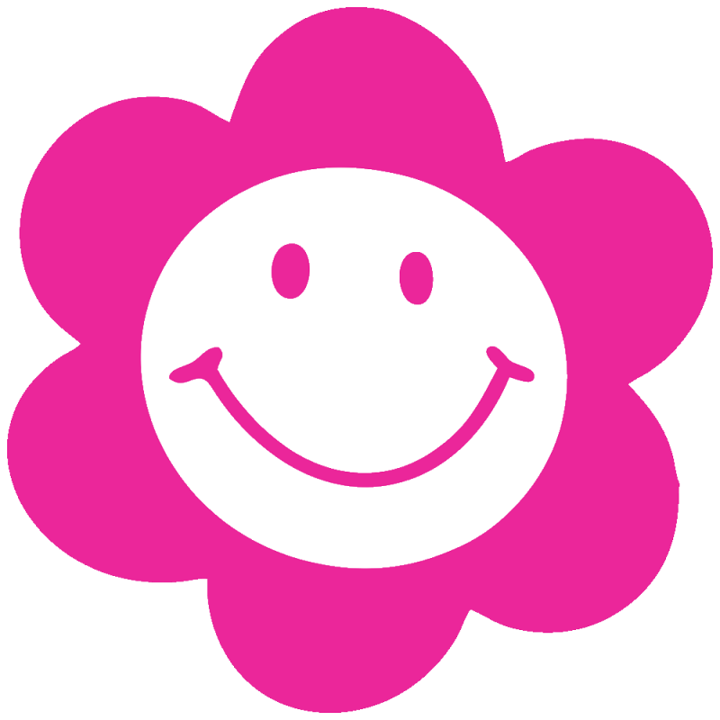 Happy Face Flower - Vinyl Cut-out Sticker - Peace Resource Project