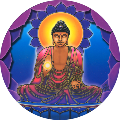 Buddha Light - Spiritual Window Sticker / Decal - Peace Resource Project