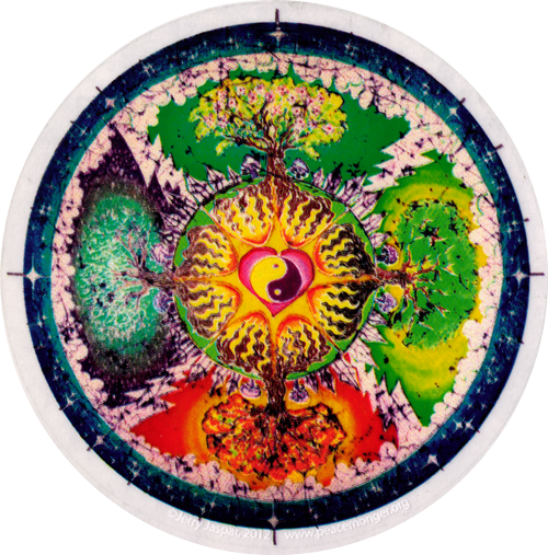 Four Seasons Mandala - Window Sticker / Decal - Peace Resource Project