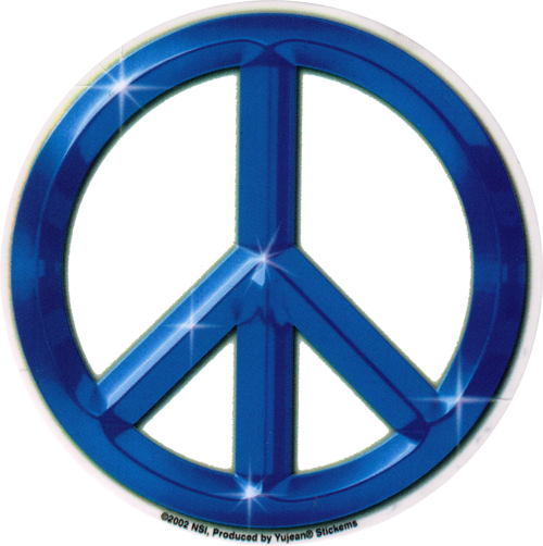 Blue Peace Sign Window Sticker Decal Peace Resource Project 